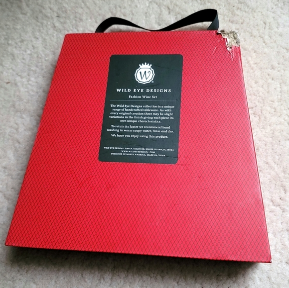 Wild Eye Designs Fashion Wine Set Crimson Red - Picture 7 of 10